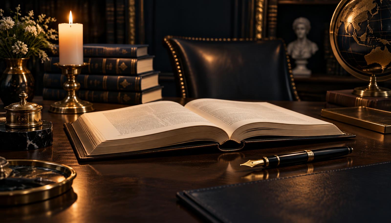 Research manuscript on a scholar’s desk